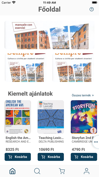 Nyelvkönyvbolt Screenshot