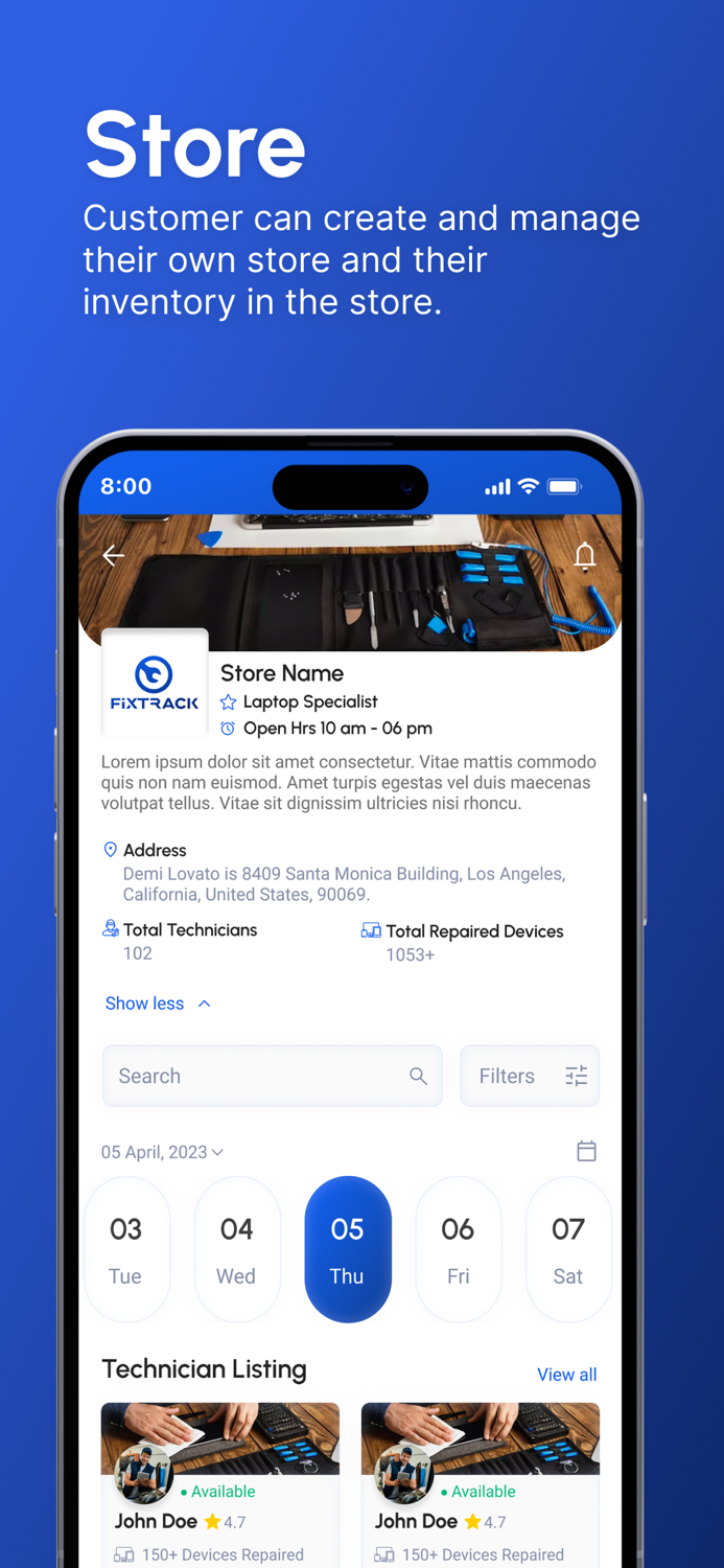 FixTrack Service Management