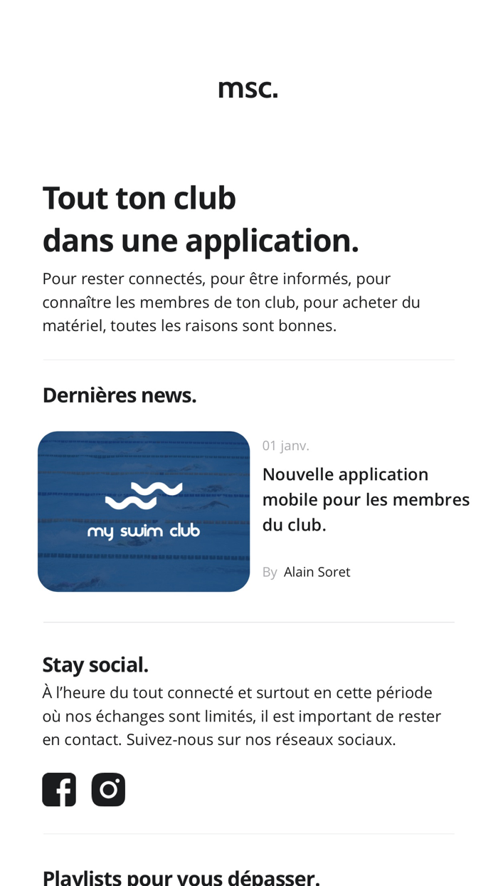 MSC - Swimming Team Dison