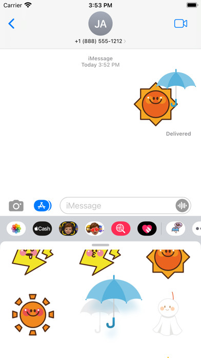Cute weather sticker Screenshot