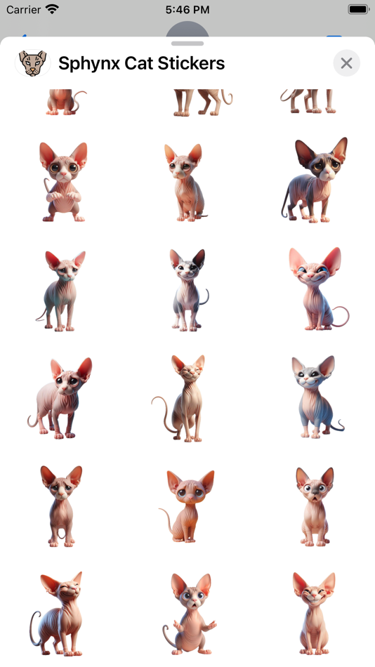 #3. Sphinx Cat Stickers (iOS) By: Paul Scott