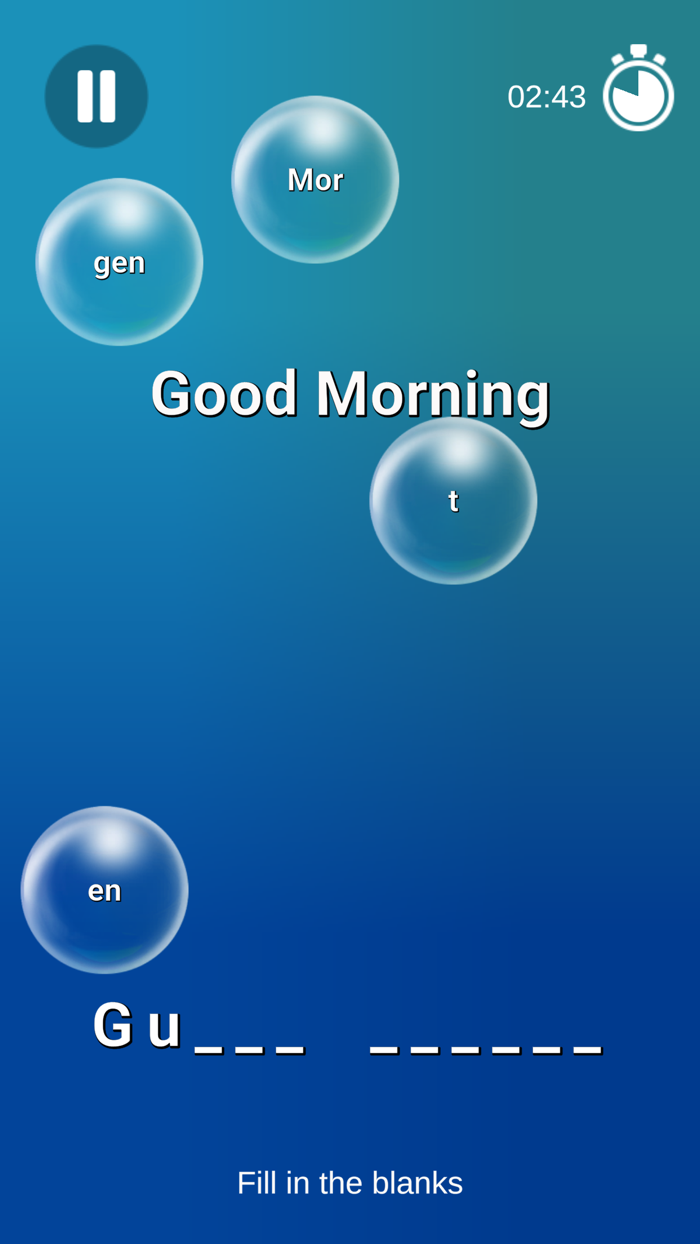 Bubbles Learn a Language