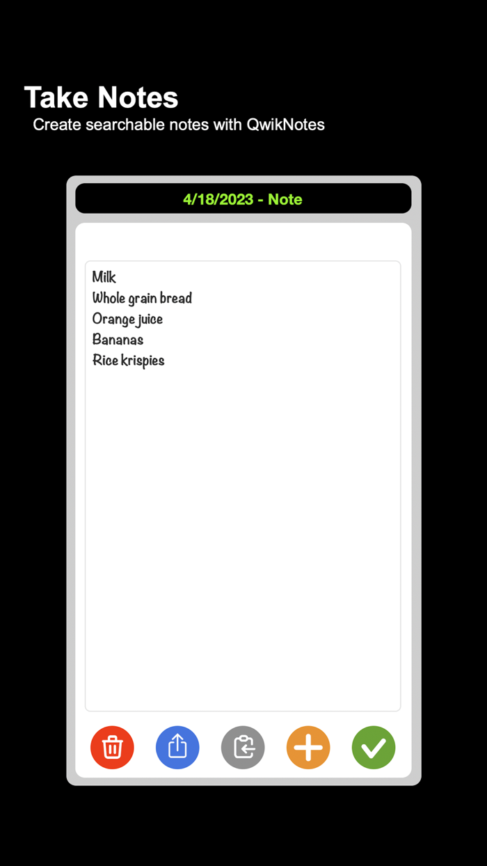 QwikNotes for iPhone