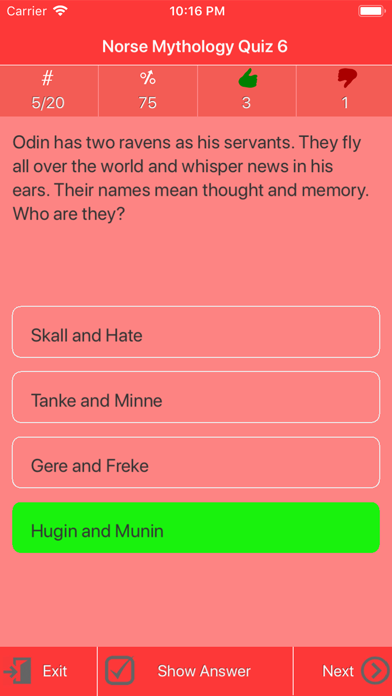 Norse Myths & Gods Trivia Screenshot
