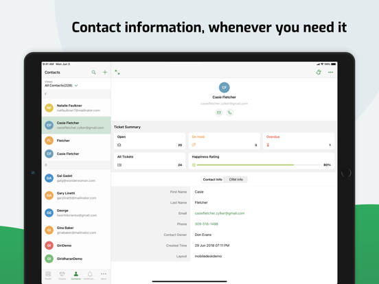 Zoho Desk iPad screenshot 4 - Business app