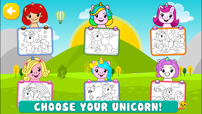 Unicorn Coloring Puzzle Games