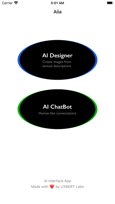 Aiia - AI ChatBot by UXBERT Screenshot