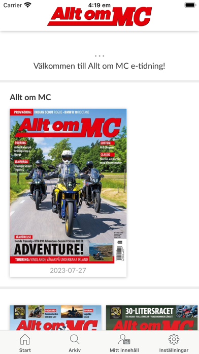 Allt om MC e-tidning Screenshot