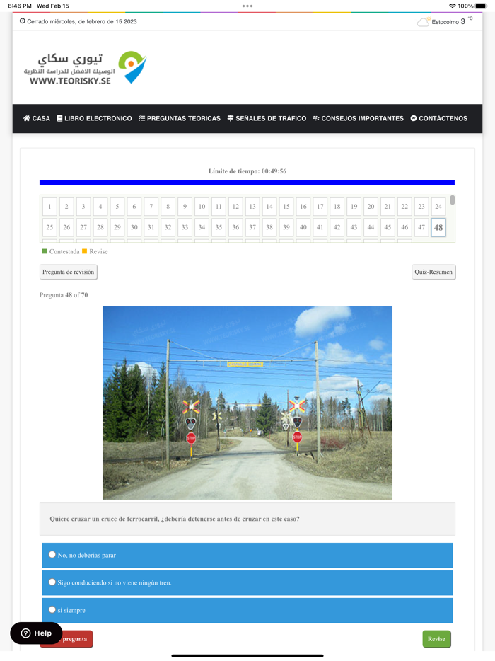 Teori B körkort - Spanska