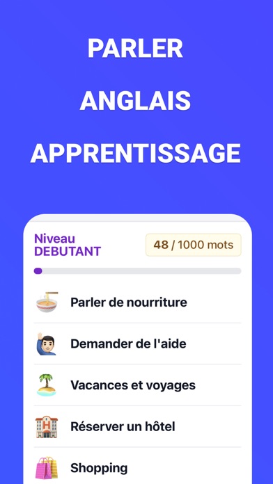 Screenshot #1 pour Apprendre anglais langue app