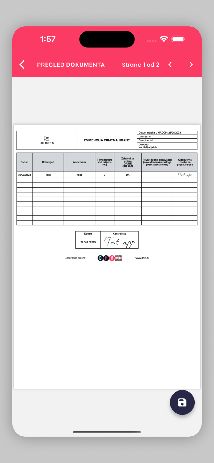 Digital HACCP Manager