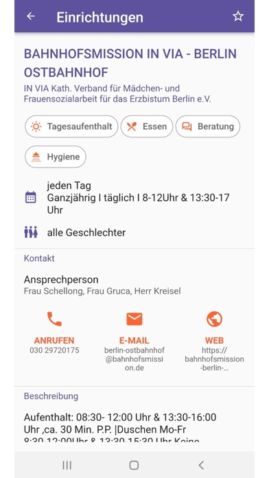 Berliner Kältehilfe Screenshot