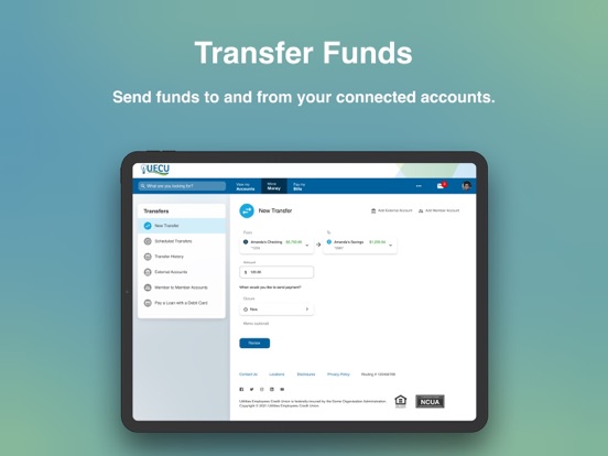 UECU Mobile iPad screenshot 5 - Finance app