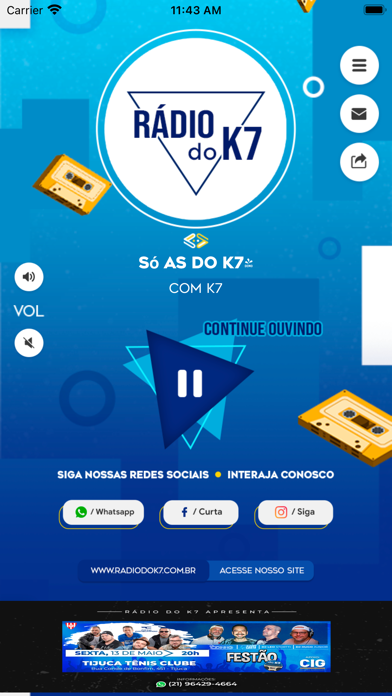 Web Radio do K7 Screenshot