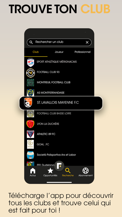 Footsider - Find your club Screenshot