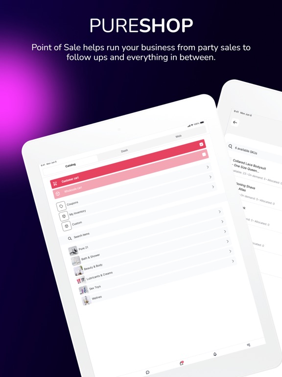 PureShop App iPad screenshot 1 - Business app