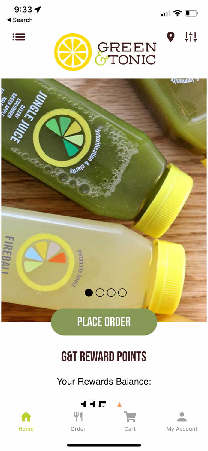 Green and Tonic Ordering