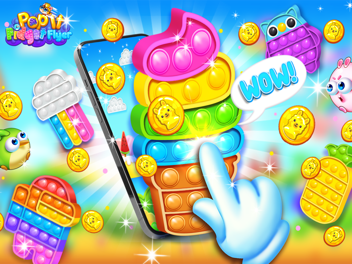 Pop It Fidget Flyer 3D Toys