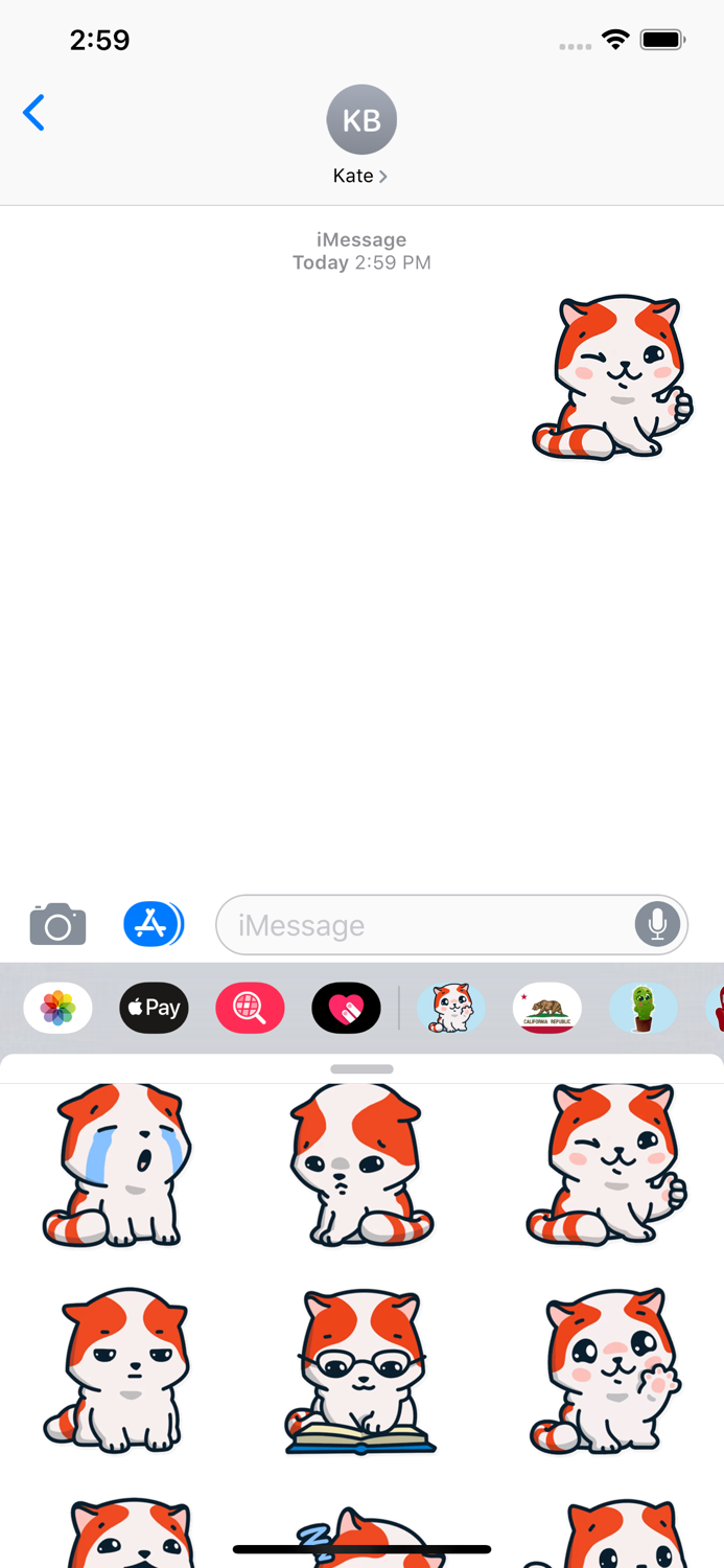 Cute cat emoji kitty stickers