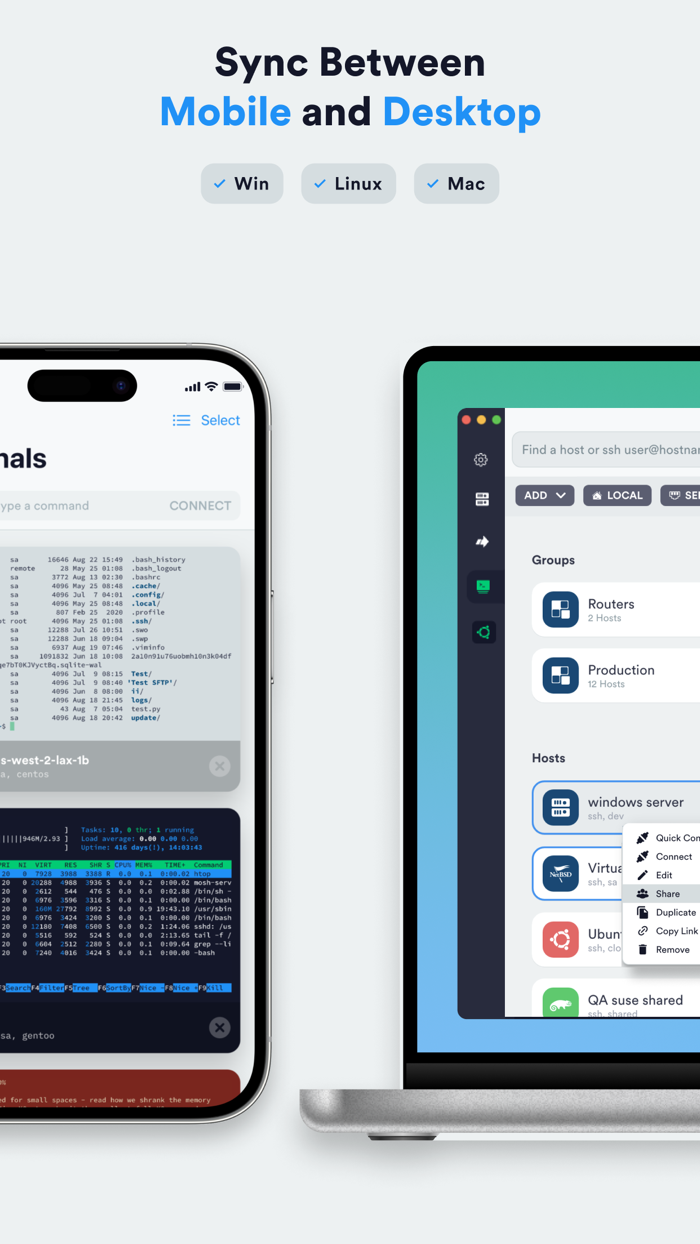 Termius Terminal and SSH client