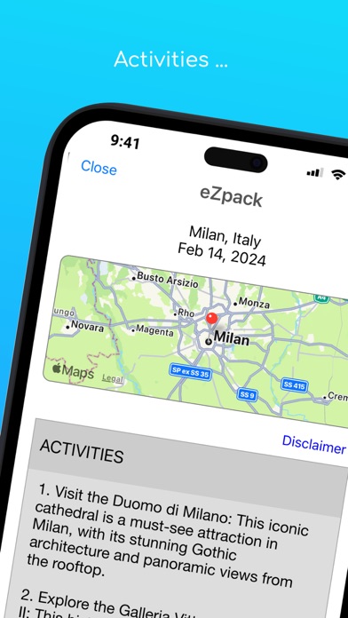 ezpack iPhone screenshot 6 - Travel app