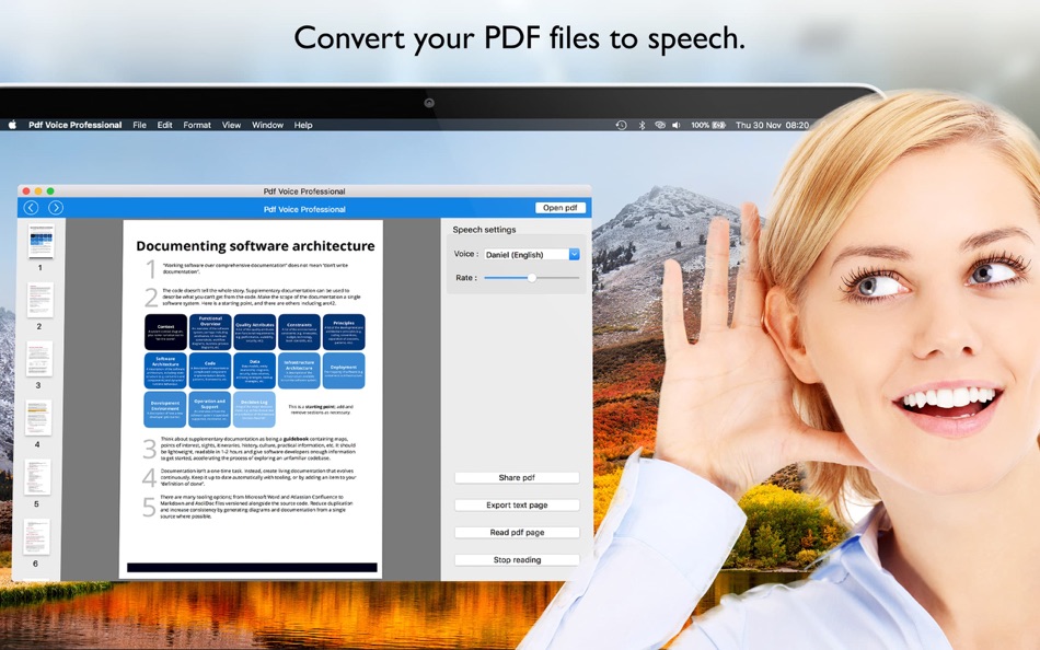 #1. PDF Voice - voice reader (macOS) 由: Giacomo Guglielmi