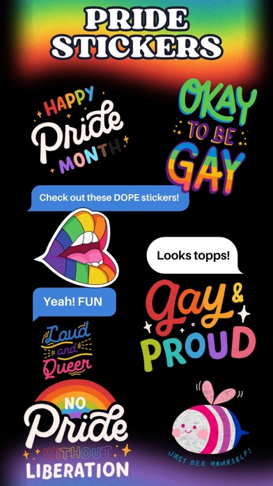 LGBTQ+ Pride Month Stickies Screenshot