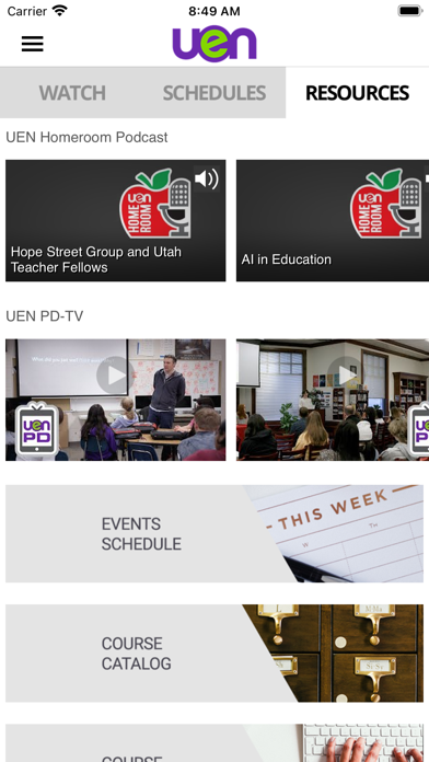 Utah Education Network Screenshot