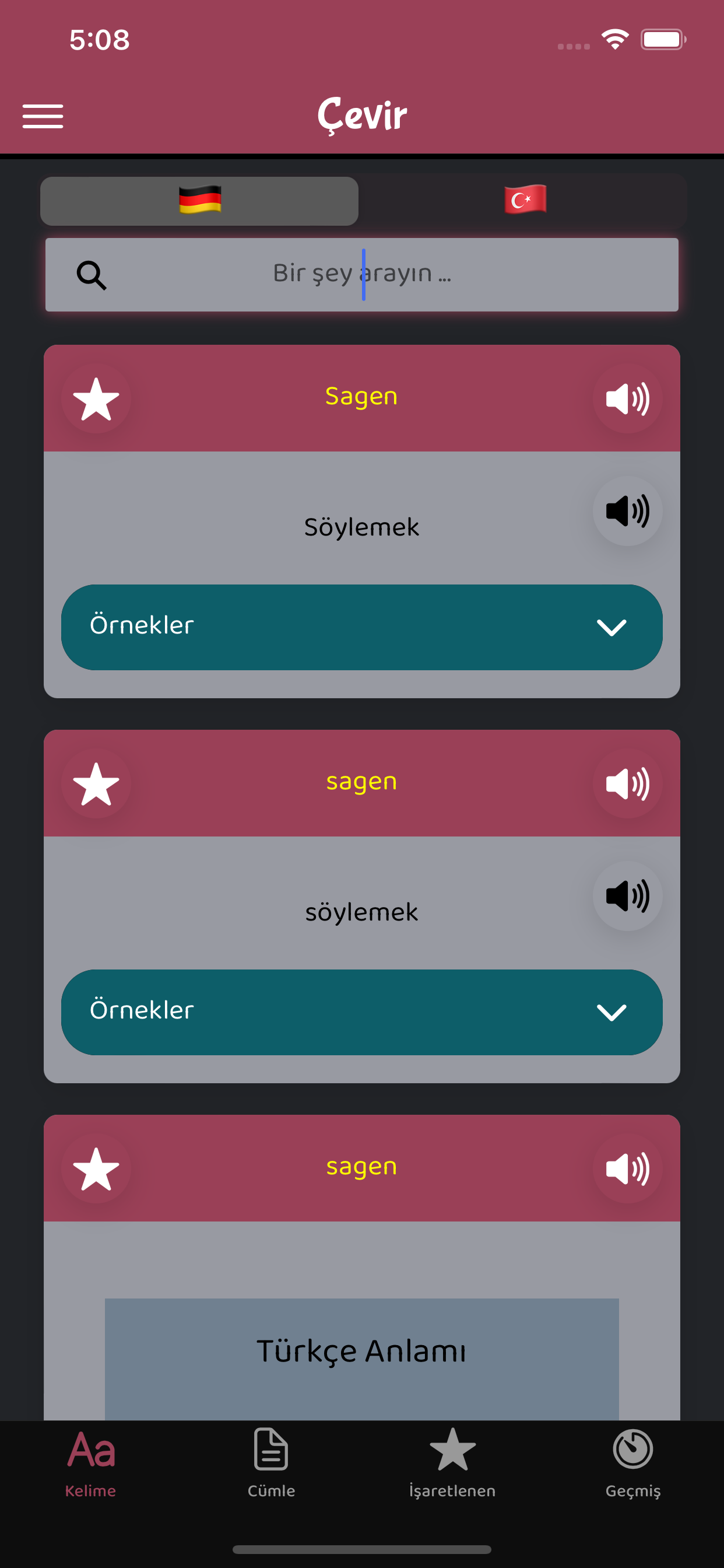Almanca Türkçe