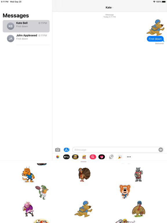 Screenshot #6 pour Gridiron Stickers