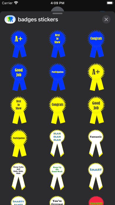 badges and awards Screenshot