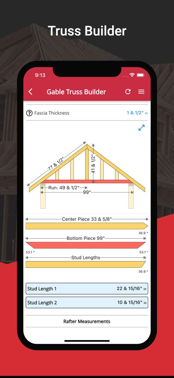 RedX Roof - Rafter Calculator