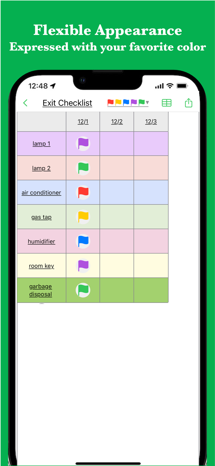 Tabla de verificación simple screenshot 2