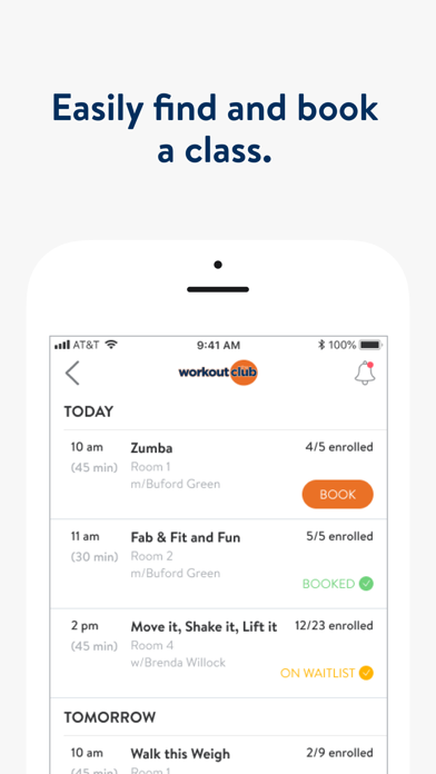 The Workout Club App Screenshot