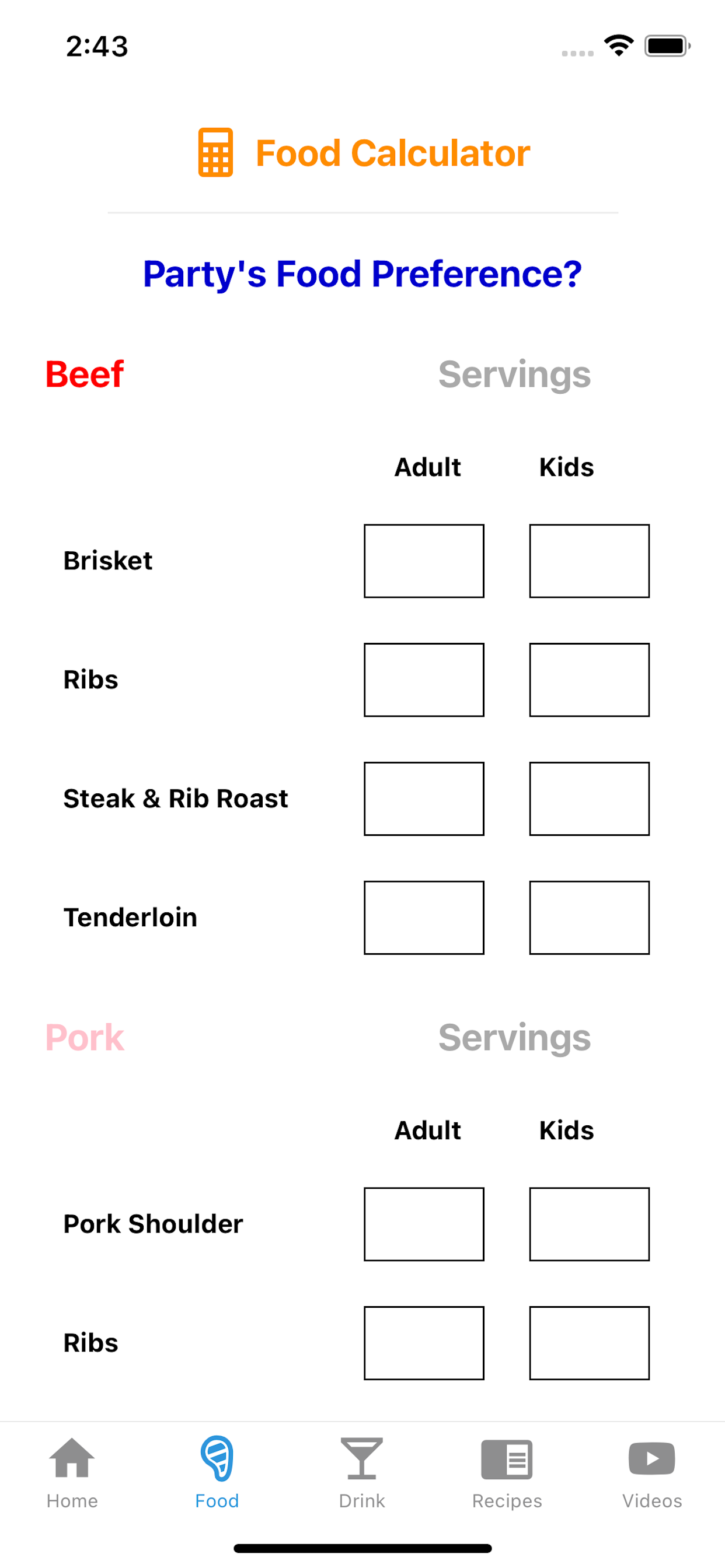 Party Calculator+