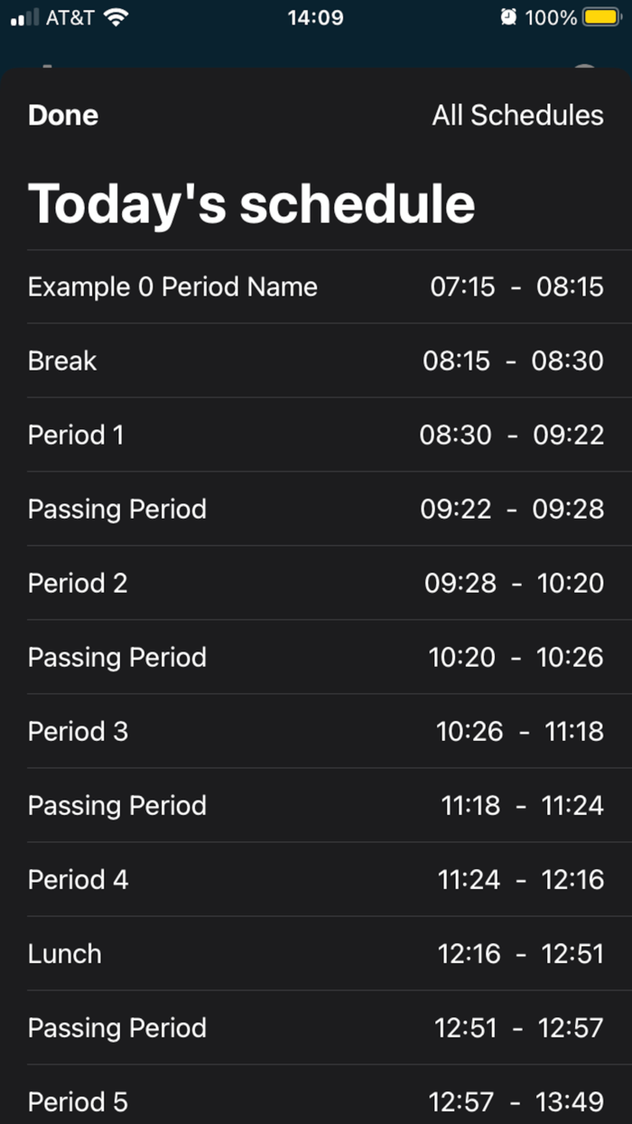 The DHS Bell Schedule App