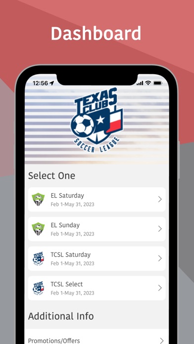 Texas Club Soccer League Screenshot