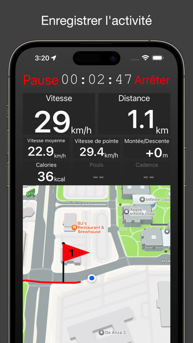 Screenshot #1 pour Fitmeter Bike - GPS vélo