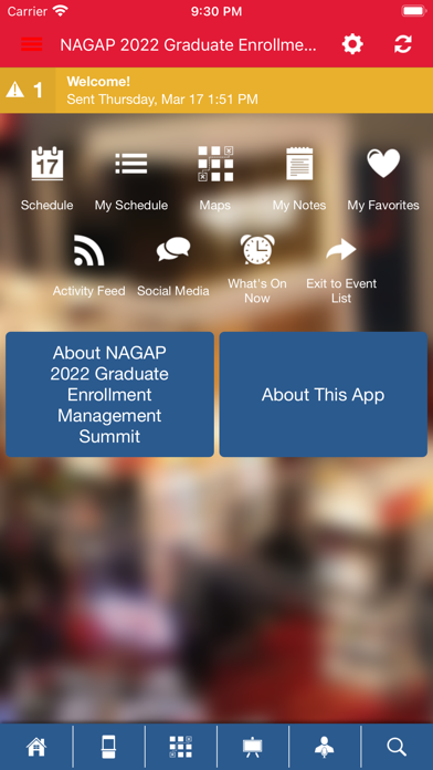 NAGAP Events Screenshot