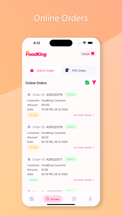 FoodKing - Manager Screenshot