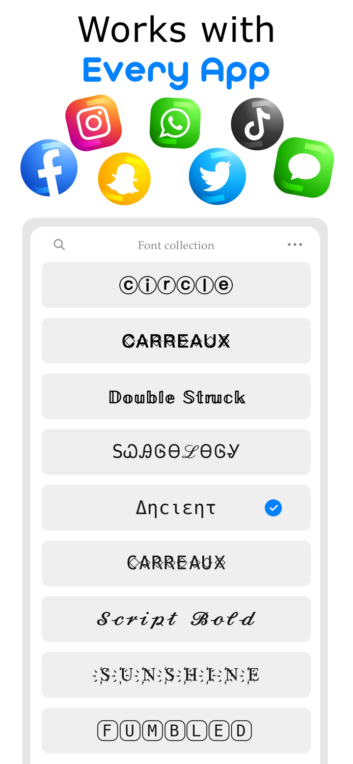 Font KeyboardFancy Text and Gif