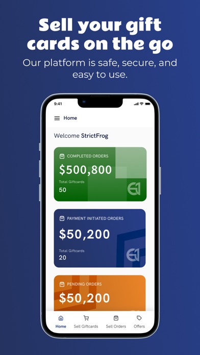 EJ Gift Cards Screenshot
