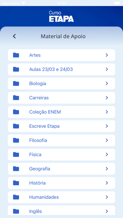 Curso Etapa - Área Exclusiva Screenshot