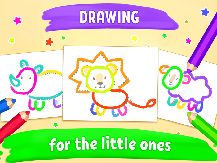 Animal coloring book for color