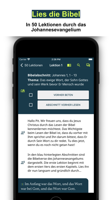 Lies das Johannesevangelium Screenshot