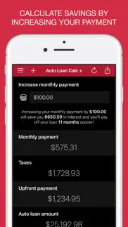 auto loan calculator + iphone screenshot 3