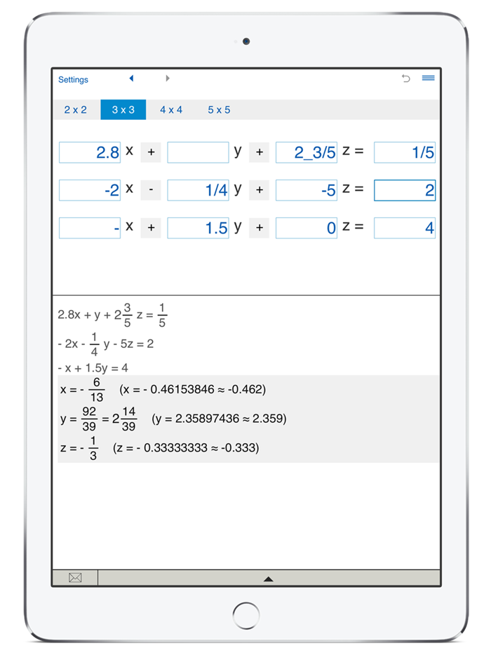 System NxN - system solver