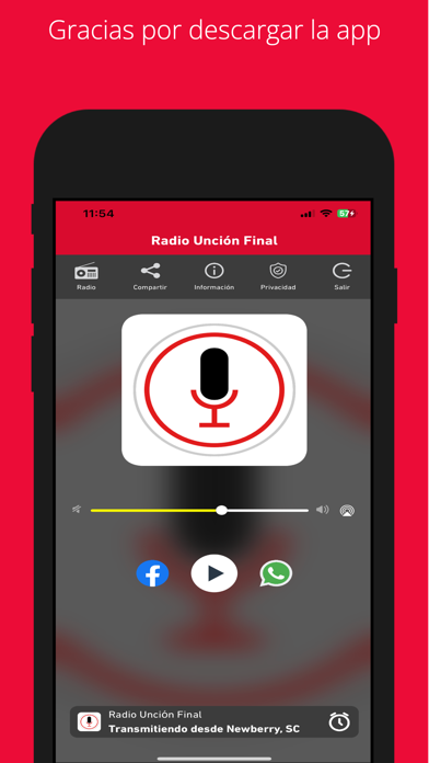 Screenshot #1 pour Radio Unción Final