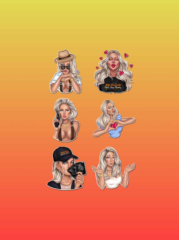 Beautiful blond Stickers