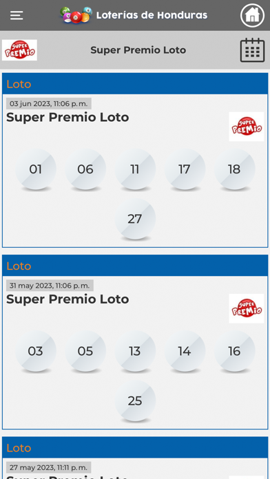 Loterías de Honduras Screenshot
